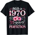 thumbnail image 1 of 55 Year Old Made In 1970 Floral 55th Birthday Women T-Shirt, 1 of 5
