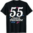 thumbnail image 1 of 55 Years Of Awesome Birthday Party Age Old Year Fifty-Five T-Shirt, 1 of 4