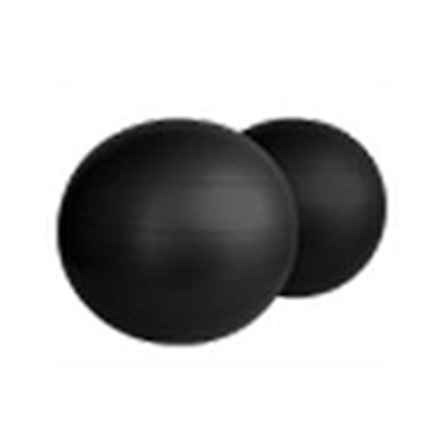 55 cm Black Fitness Ball - Burst-Resistant PVC - Ideal for Yoga & Pilates