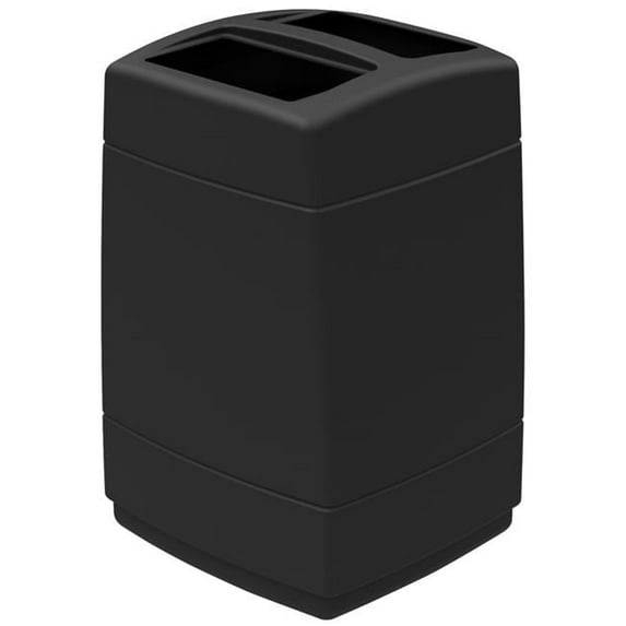 55 gal Square Waste Container - Black