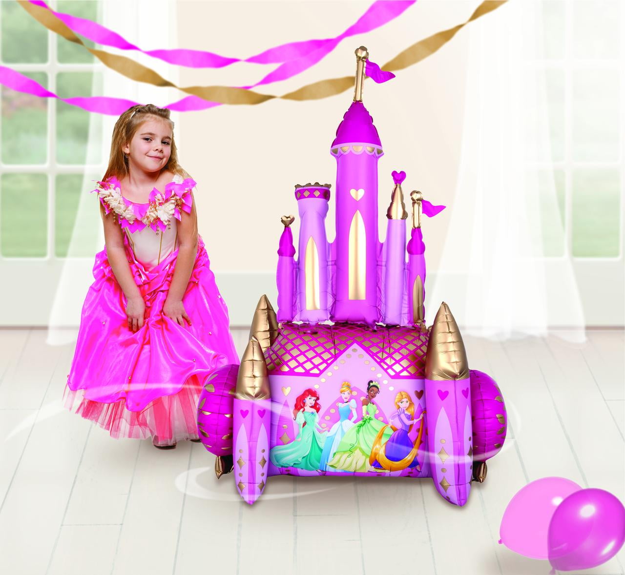 MAYFLOWER DISTRIBUTING 55 in. Once Upon a Time Princess Castle Air Walker Balloon