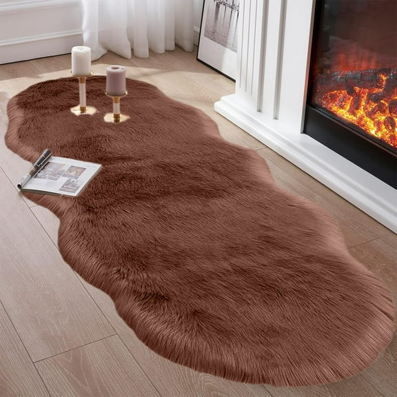 55 inch Extra Large Bedroom Rugs ,Fluffy Runner Rugs for Bedroom, Soft Plush Long Runners , Non-Slip and Machine Washable Bedside Rug, Small Throw Carpet for Hallway Rooms Decor