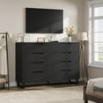 thumbnail image 1 of 55 inch Wide Farmhouse TV Stand, Entertainment Center with 8 Drawers for 75 inch TVs, Wooden Storage Cabinet for Living Room & Bedroom, 1 of 7