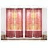 55" inch x 84" inch Sheer Curtains Window Voile Panels, Set of 4 Burgundy