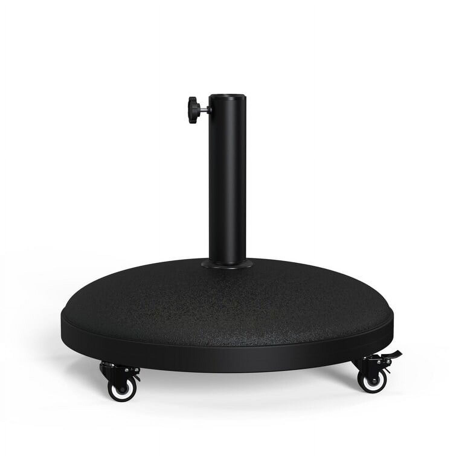 55 lb Patio Heavy Duty Concrete Round Umbrella Base with Wheels