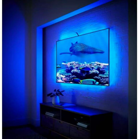 55" to 65" TV RGB Color Sensing Dimmable Plug-in LED Black TV Backlight with Remote Control