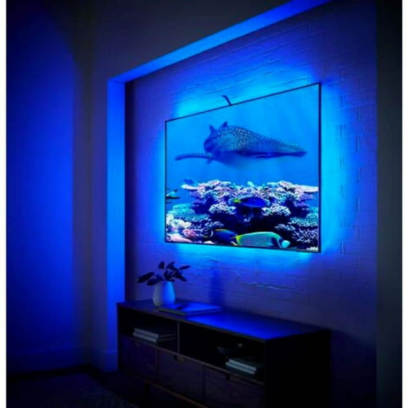 55" to 65" TV RGB Color Sensing Dimmable Plug-in LED Black TV Backlight with Remote Control