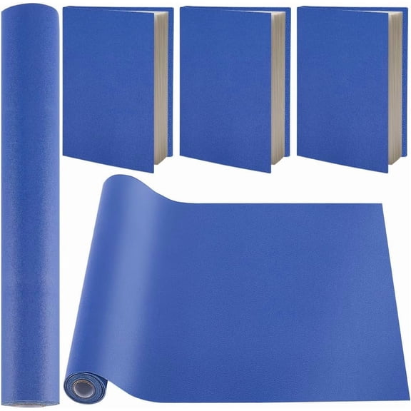 55 x 11.8 Inch PU Leather Book Cloth Sailor Blue for A4-A8 Books Binding Smooth Leather Surface Coated Non-Woven Base Covering Protector Bookcover Album Scrapbooking DIY Bookcloth for DIY