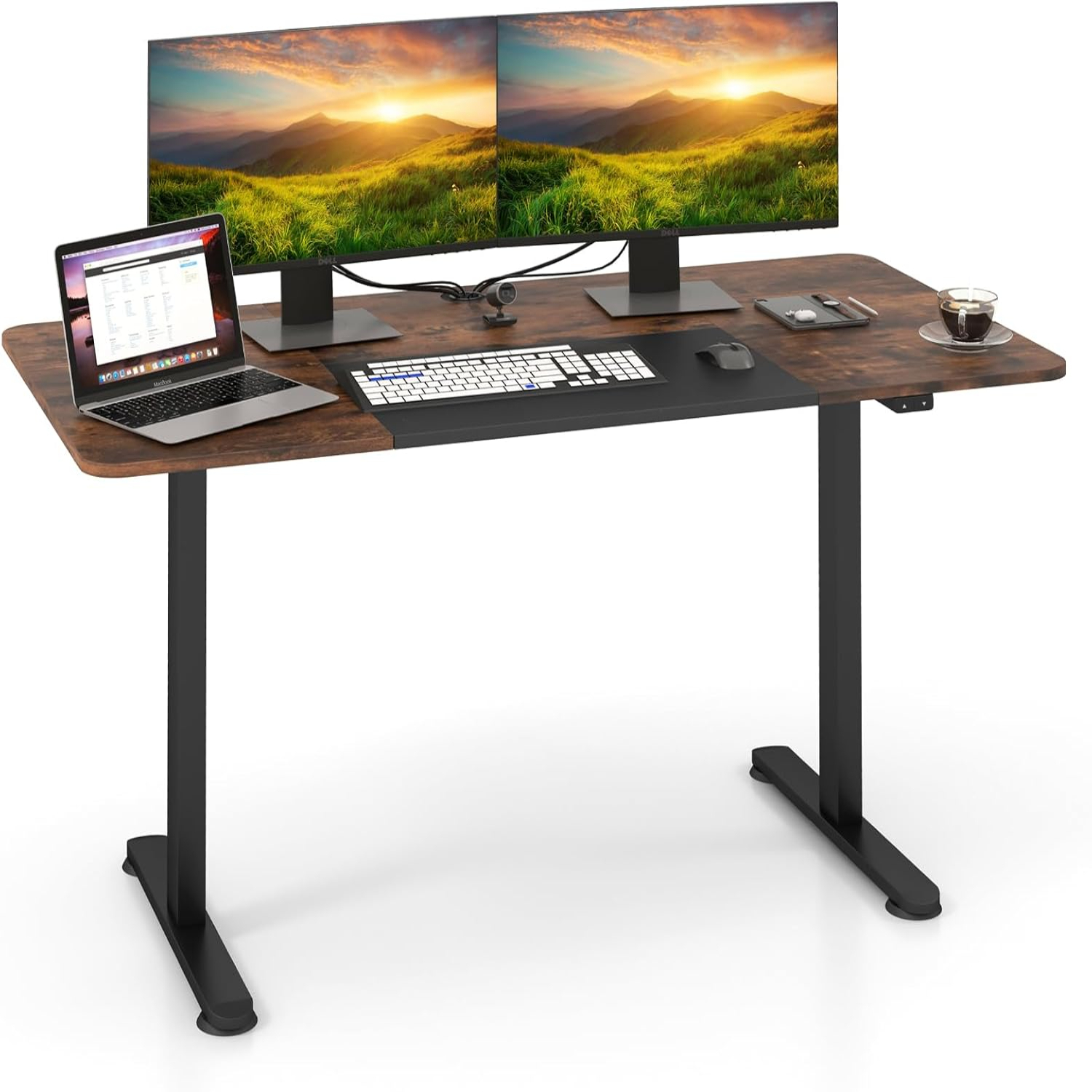 55 x 28 Inch Large Electric Standing Desk Height Adjustable Sit to