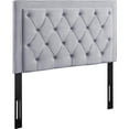 thumbnail image 1 of 55 x 41.3 x 3.2 in. Grey Nacht Twin Size Velvet Headboard, 1 of 1