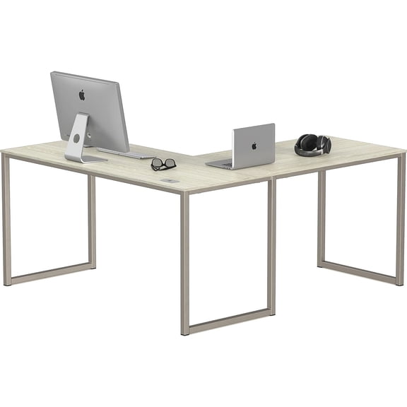55 x 60 Inches L-Shape Home Office Computer Desk, Maple