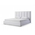 thumbnail image 1 of 55 x 72 x 87 in. Queen Size White Upholstered Channel Tufted Velvet Bed Frame, 1 of 1