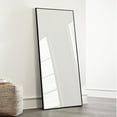 thumbnail image 1 of 55"x16" Rectangular Full Length Floor Mirror with Stand Elegant Black, 1 of 8