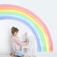 thumbnail image 1 of 55"x63" Large Rainbow Wall Stickers, Mural Watercolor Half Rainbow Wall Decals Peel and Stick Vinyl Wall Art Decor for Girls Bedroom Kids Nursery Living Room Playroom Toddler, 1 of 4