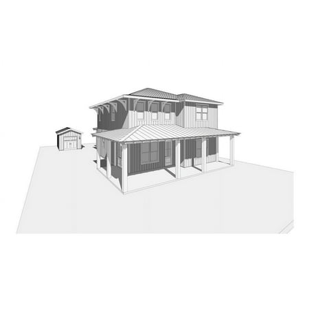 550-1119: Traditional 4 Bed, 4 Bath Luxury Home Plan, 2566 Sq Ft: Full Blueprints with License to Build by Home Plan Marketplace - Lesuto