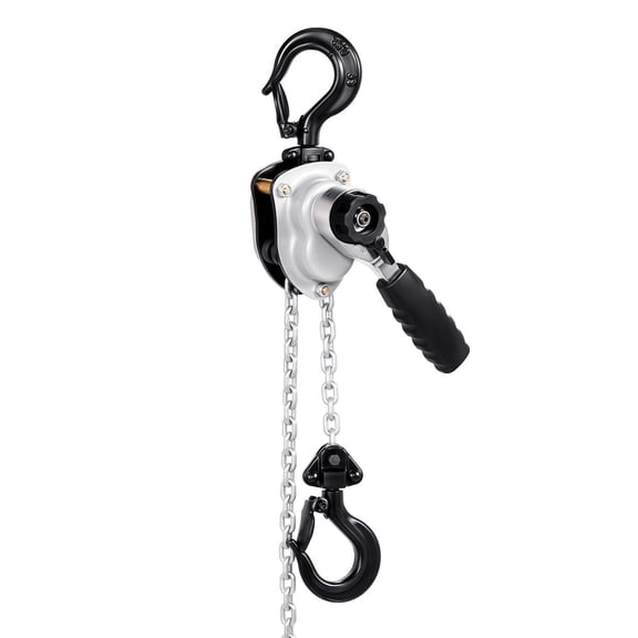 550 LBS Manual Chain Hoist Come Along - 1/4 Ton Capacity, 10FT Alloy Steel Lift Chain with Dual Pawl Safety System & 360 Hooks for Industrial Use