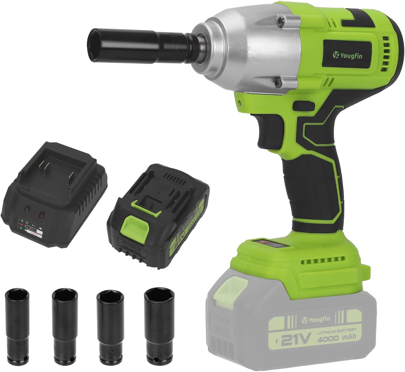 550 N.M Cordless Impact Wrench 1/2 with High Torque & Brushless Motor