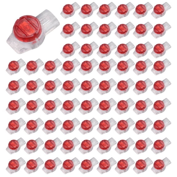 550 Pieces Gel Splice UR Connector 3 Port Wire Connectors Red+Clear