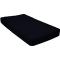 thumbnail image 1 of 550 TC Cotton- Pack of 12 Fitted Sheet / Bottom Sheet 18 Inch Deep Pocket (Solid Black, Short Queen) - ALL ROUND ELASTIC FOR PERFECT FIT By The Great American Store, 1 of 4