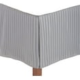 thumbnail image 1 of 550-TC Egyptian Cotton Dust Ruffle/Bed Skirt King Size 1-Pieces Split Corner Tailored Bed Skirt 11" Inch Drop Length Silver Grey Stripe, 1 of 1