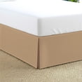 thumbnail image 1 of 550-TC Egyptian Cotton Dust Ruffle/Bed Skirt Queen Size 1-Pieces Split Corner Tailored Bed Skirt 9" Inch Drop Length Taupe Solid, 1 of 6