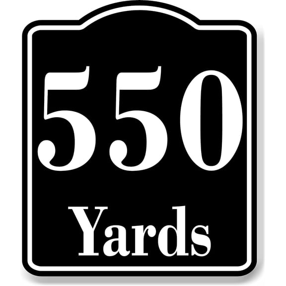 550 Yards Distance Marker Running Race Marathon BLACK Aluminum Composite Sign, 20"x24"