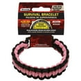 thumbnail image 1 of 550 lb Military Grade Paracord Survival Bracelet, Medium, 8.5, Black/Pink, 1 of 1