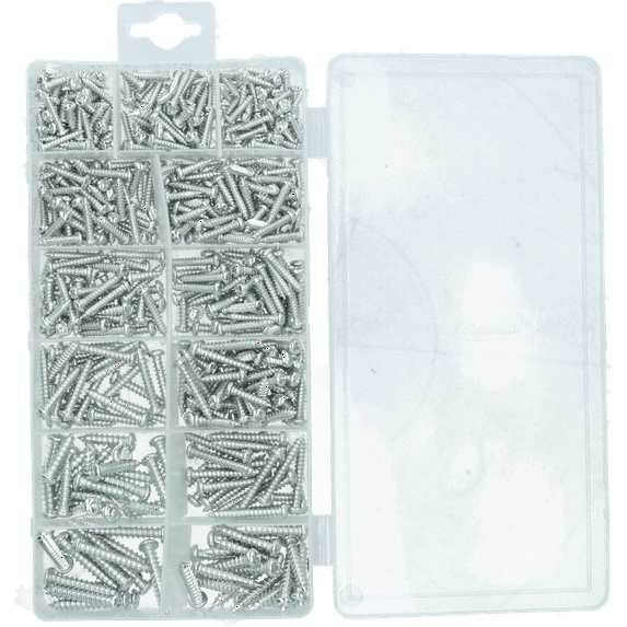 550 piece Metric Sheet Metal Self Tapping Screw Assortment kit AST33