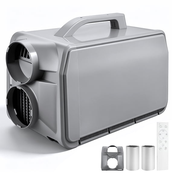 Hemoton Outdoor Portable Ac 5500Btu, Grey ABS Copper, 3-in-1 Cooling Heating Dehumidifying for Tent Rv