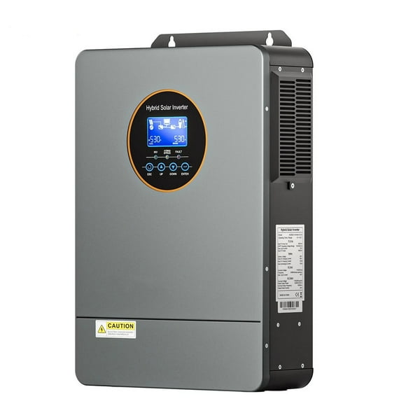 5500W Hybrid Solar Inverter, All in One Pure Sine Wave Power Inverter Charger, 48V DC to 120/240VAC, with Built-in 120A MPPT Solar Controller, for On/Off-Grid System Lead Acid Lithium Battery