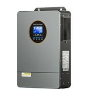 5500W Hybrid Solar Inverter, All in One Pure Sine Wave Power Inverter Charger, 48V DC to 120/240VAC, with Built-in 120A MPPT Solar Controller, for On/Off-Grid System Lead Acid Lithium Battery