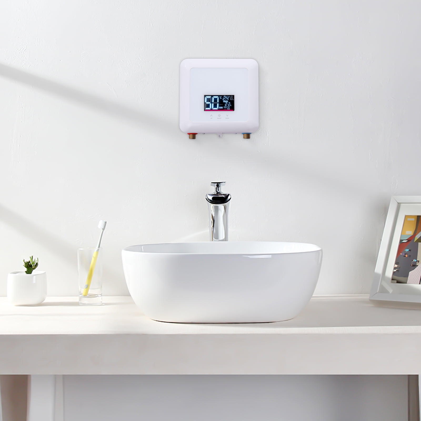 5500W Small Electric Hot Water Heater Portable Tankless Instant Hot Water Heater