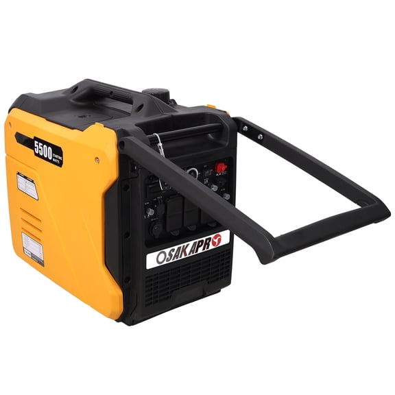 5500W Super Quiet Inverter Generator with Remote Start, Portable 224cc Gas Generator for RV Camping, Foldable Handle with Wheels, EPA Compliant 3.2 Gallon Fuel Tank