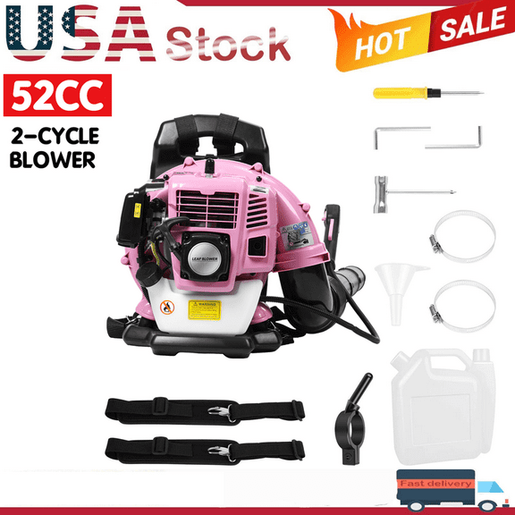 550CFM Leaf Blower, Gas Blower, Gas Leaf Blower for Lawn Care, Backpack Blower, 1 Set Leaf Blower 2-Cycle Engine Multi-Purpose 52CC High Strength Snow Blower for Outdoor