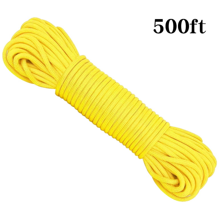 Mustard Yellow Paracord 550 - 100 Feet Type III Parachute Cord, 550 Lb Strength Made In USA