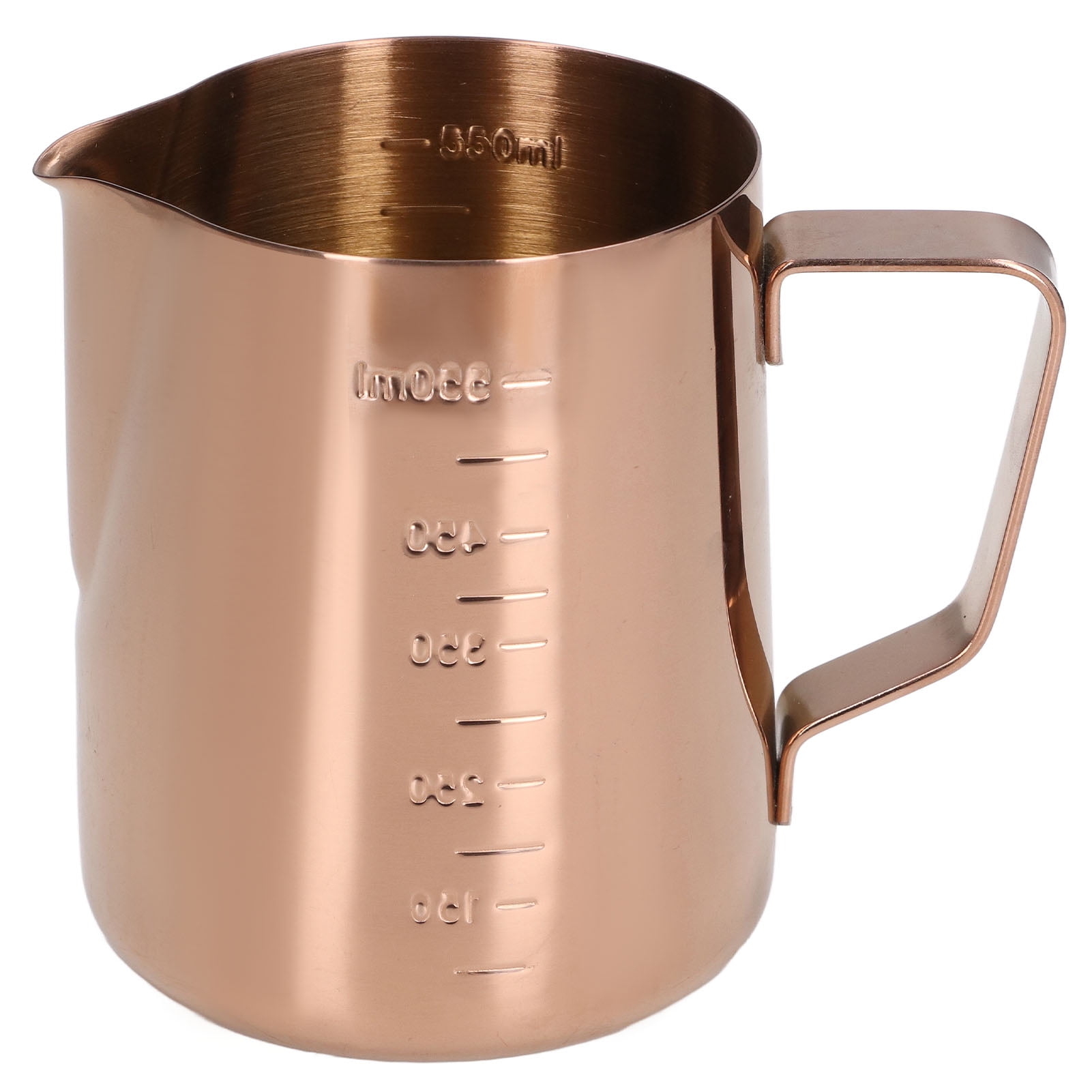 550ML Milk Frothing Cup with Scale Rose Gold Stainless Steel Frothing