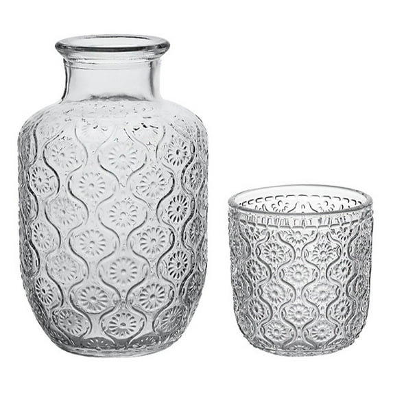 550ML Retro Relief Pattern Cool Water Bottle Hand Painted Bedside Cooling Water Bottle