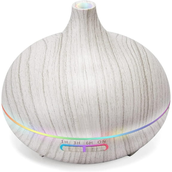 550ML White Aroma diffusers for Essential Oil Large Room,Essential Oils Aromatherapy Diffuser Cool Mist humidifier with Ambient Light & 3 Timer,Waterless Auto Off Diffuser Vaporizers for Home Kids