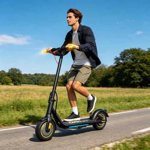 550W Electric Scooter for Adults, Up to 19 MPH & 21 Miles Long Range E-Scooter, 10" Pneumatic Tires, App Control, Folding Commuter Motorized Scooter with Turn Signals