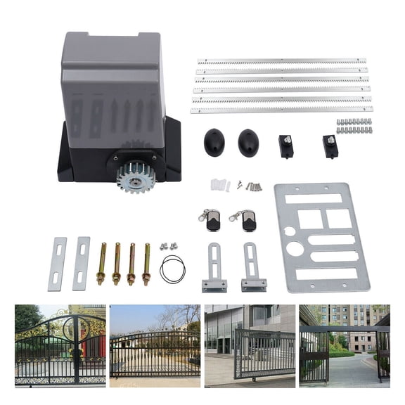 550W Sliding Electric Gate Opener Automatic Motor Driveway Security Kit With Racks For Up To 2645.55lbs/1200kg Heavy Duty Doors ,Easy to Install