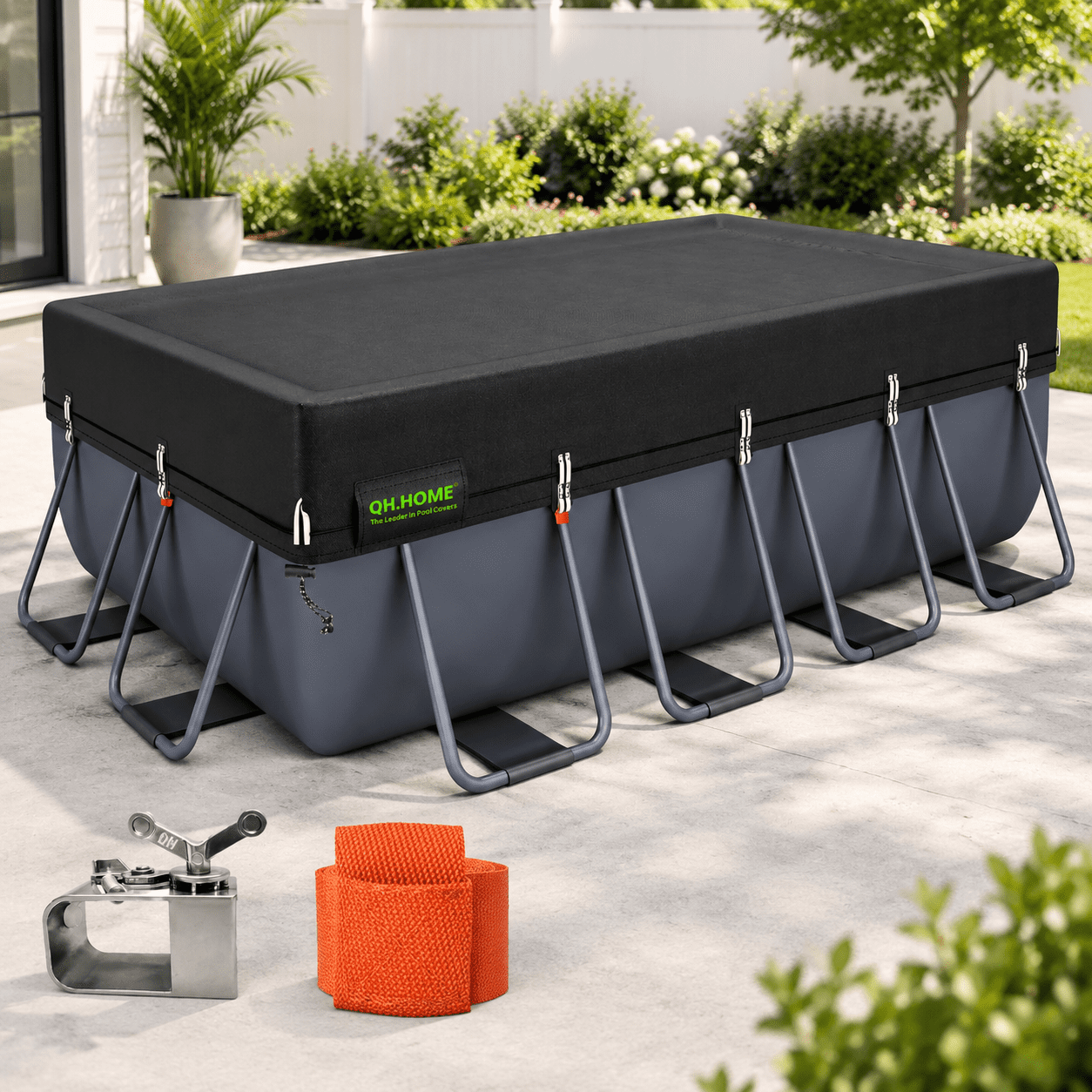 Simple Rectangle Pools 550d 12x24 Ft Rectangular Winter Pool Cover Resistant Fabric - Walmart.com