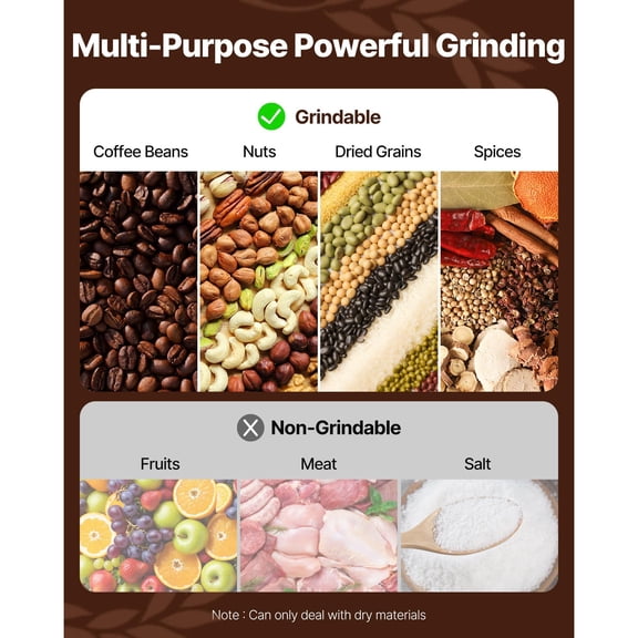 550g Electric Grain Mill Grinder, High Speed 2000W Commercial Spice Grinders, Stainless Steel Pulverizer Powder Machine, for Dry Grains Spices Cereals Coffee Corn Pepper, Straight Type