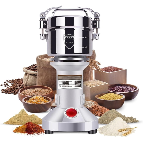 550g Grain Mill  2000W Electric Stainless Steel Grain   Pulverizer  Machine for Dry Wheat, Oats, Corn, Pepper and Coffee Beans (550g Stand Type)