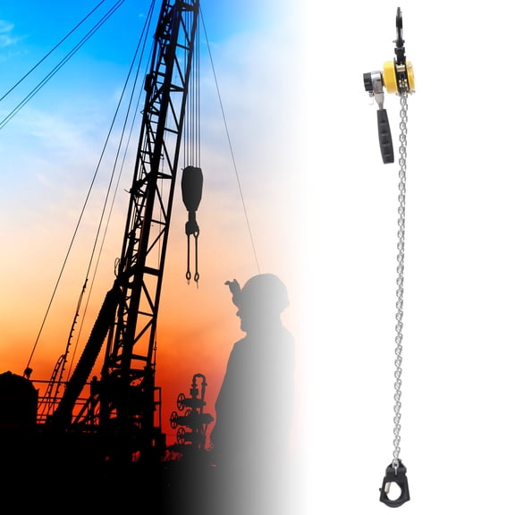 550lb 10ft Lift Lever Block Mini Portable Chain Hoist Come Along Puller Iron