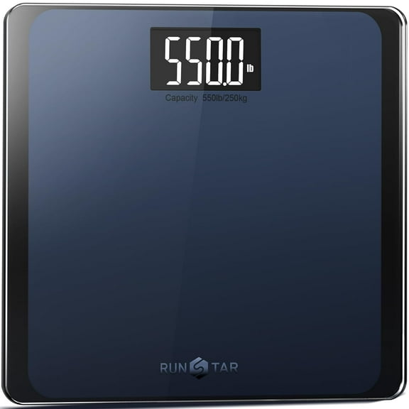 550lb Bathroom Digital Scale for Body Weight with Ultra-Wide Platform and Large LCD Display, Accurate High Precision Scale with Extra-High Capacity