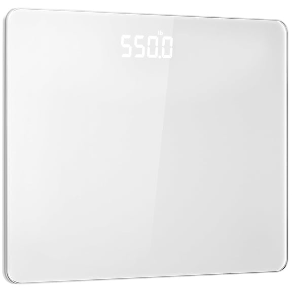 550lb Scale for Body Weight with Ultra-Wide Platform and Large LED Bezel-Less Display, Accurate High Precision Digital Bathroom Scale with Extra-High Capacity