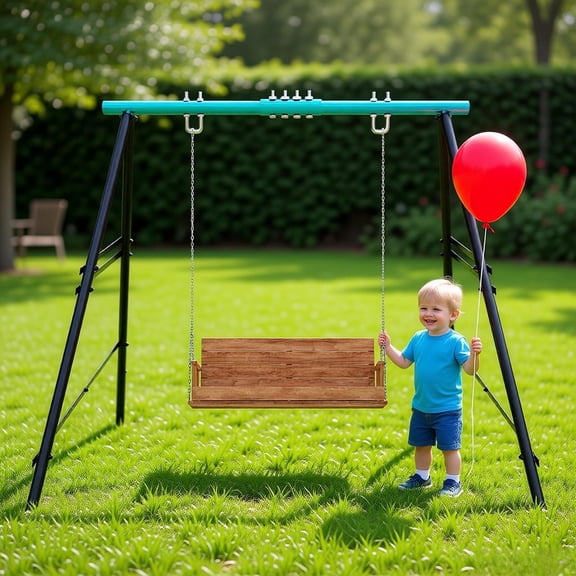 550lbs Capacity A Frame Swing Stand Heavy Duty Outdoor Porch Swing Frame Hammock Chair Stand Only Powder Coated Steel Ground Stakes for Patio Playground Garden Park