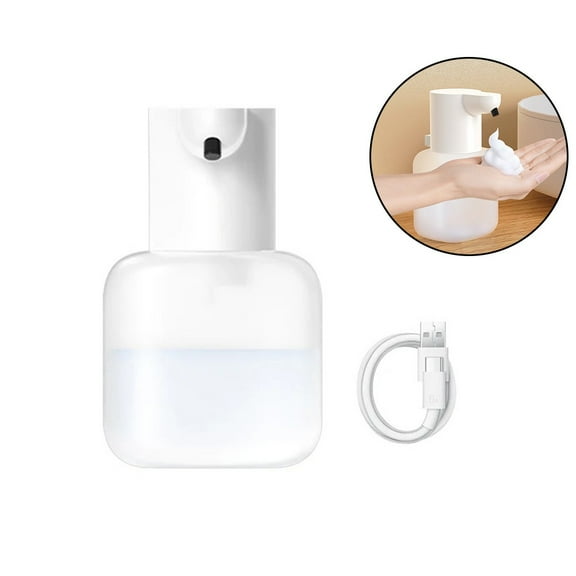 550ml Automatic Soap Dispenser Wall Mounted with Foaming Function,Hands-Free Infrared Sensor,USB Rechargeable for Bathroom Kitchen,White or Black