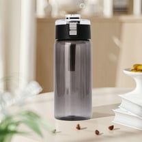 550ml Leakproof Water Bottle with Handle, Durable Plastic Sports Bottle for Gym Yoga Travel, 550ml Non-Spill Hydration Container with Wide Mouth & Secure Lid