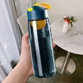 thumbnail image 1 of 550ml Sports Water Bottle with Carry Loop Built In Mixing Grid Leakproof Plastic Shaker Cup Measurement Scale for Protein Powder Gym Fitness Travel Outdoor Hydration, 1 of 6